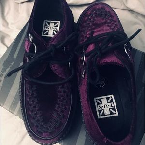 T.U.K. Purple velvet creepers